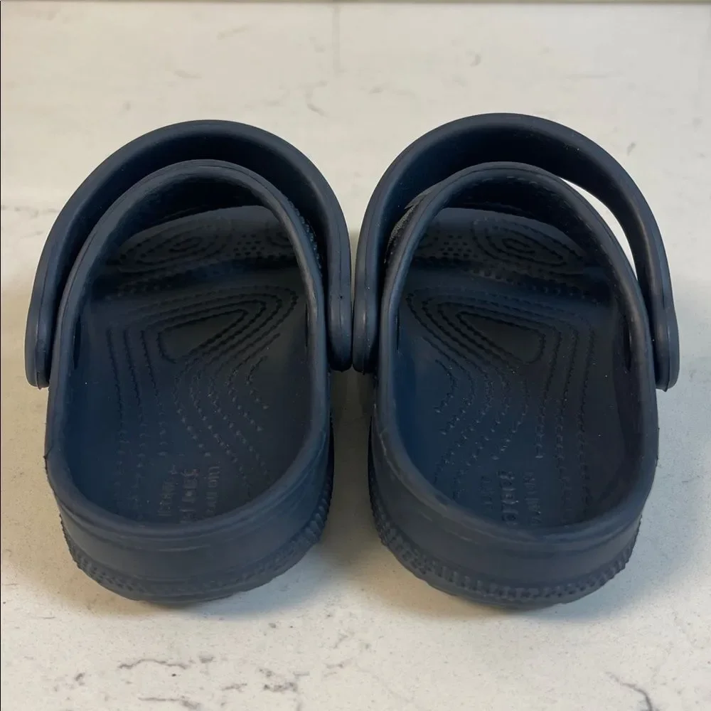 Classic Crocs Sandal Kids Navy Blue Lightweight Sandals 207537 Size 9